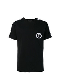 T-shirt à col rond imprimé noir et blanc Hydrogen