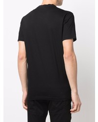 T-shirt à col rond imprimé noir et blanc DSQUARED2