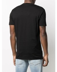 T-shirt à col rond imprimé noir et blanc DSQUARED2