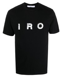 T-shirt à col rond imprimé noir et blanc IRO