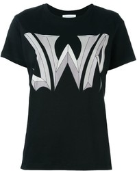 T-shirt à col rond imprimé noir et blanc J.W.Anderson