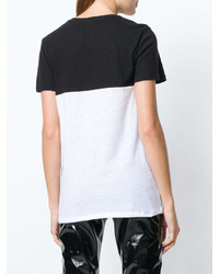T-shirt à col rond imprimé noir et blanc Zoe Karssen