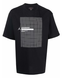 T-shirt à col rond imprimé noir et blanc Jordan
