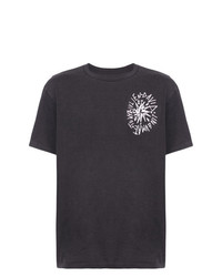 T-shirt à col rond imprimé noir et blanc Julien David