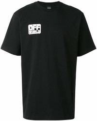 T-shirt à col rond imprimé noir et blanc Kokon To Zai