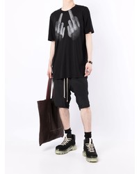 T-shirt à col rond imprimé noir et blanc 11 By Boris Bidjan Saberi