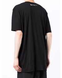 T-shirt à col rond imprimé noir et blanc 11 By Boris Bidjan Saberi