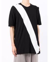 T-shirt à col rond imprimé noir et blanc 11 By Boris Bidjan Saberi