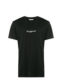 T-shirt à col rond imprimé noir et blanc Les Benjamins