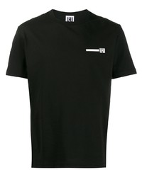 T-shirt à col rond imprimé noir et blanc Les Hommes Urban