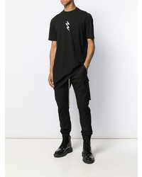 T-shirt à col rond imprimé noir et blanc Rick Owens