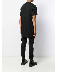 T-shirt à col rond imprimé noir et blanc Rick Owens