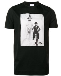 T-shirt à col rond imprimé noir et blanc Limitato