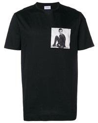 T-shirt à col rond imprimé noir et blanc Limitato