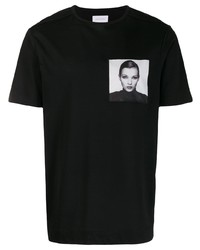 T-shirt à col rond imprimé noir et blanc Limitato