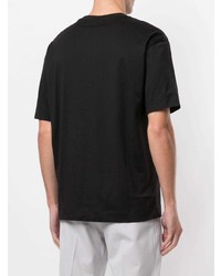 T-shirt à col rond imprimé noir et blanc Emporio Armani