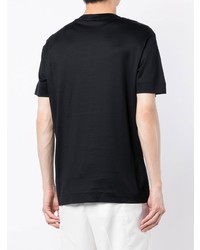 T-shirt à col rond imprimé noir et blanc Emporio Armani