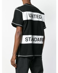 T-shirt à col rond imprimé noir et blanc United Standard