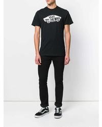 T-shirt à col rond imprimé noir et blanc Vans