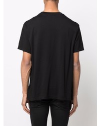 T-shirt à col rond imprimé noir et blanc Amiri