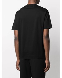 T-shirt à col rond imprimé noir et blanc Emporio Armani