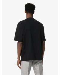 T-shirt à col rond imprimé noir et blanc Balenciaga