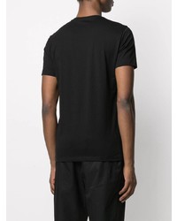 T-shirt à col rond imprimé noir et blanc Emporio Armani