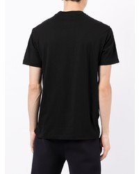 T-shirt à col rond imprimé noir et blanc Emporio Armani