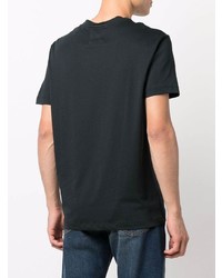 T-shirt à col rond imprimé noir et blanc Emporio Armani