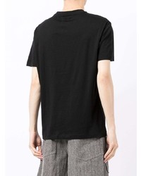 T-shirt à col rond imprimé noir et blanc Emporio Armani