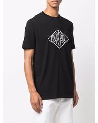 T-shirt à col rond imprimé noir et blanc Karl Lagerfeld