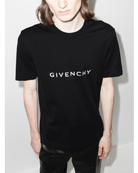 T-shirt à col rond imprimé noir et blanc Givenchy