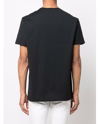 T-shirt à col rond imprimé noir et blanc Alexander McQueen