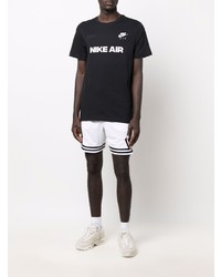 T-shirt à col rond imprimé noir et blanc Nike