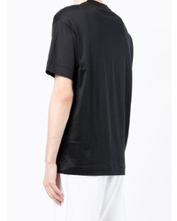 T-shirt à col rond imprimé noir et blanc Emporio Armani