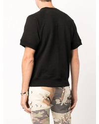 T-shirt à col rond imprimé noir et blanc Amiri