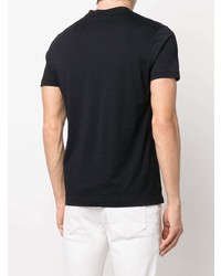 T-shirt à col rond imprimé noir et blanc Emporio Armani