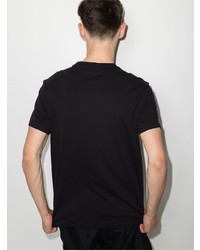 T-shirt à col rond imprimé noir et blanc BOSS