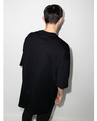 T-shirt à col rond imprimé noir et blanc Rick Owens DRKSHDW