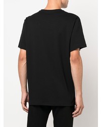 T-shirt à col rond imprimé noir et blanc Billionaire