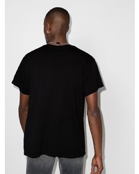 T-shirt à col rond imprimé noir et blanc Amiri