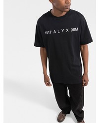 T-shirt à col rond imprimé noir et blanc 1017 Alyx 9Sm