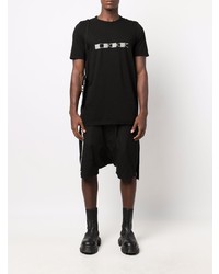 T-shirt à col rond imprimé noir et blanc Rick Owens DRKSHDW