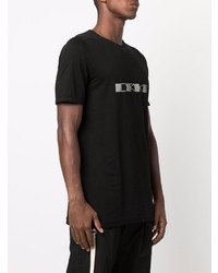 T-shirt à col rond imprimé noir et blanc Rick Owens DRKSHDW