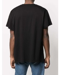 T-shirt à col rond imprimé noir et blanc Amiri