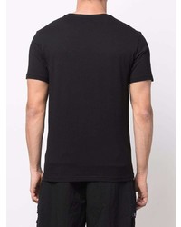 T-shirt à col rond imprimé noir et blanc Emporio Armani