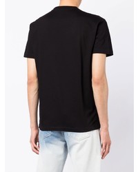 T-shirt à col rond imprimé noir et blanc DSQUARED2