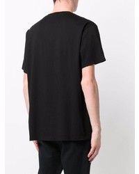 T-shirt à col rond imprimé noir et blanc Amiri