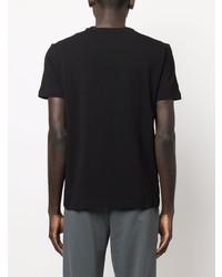 T-shirt à col rond imprimé noir et blanc Ea7 Emporio Armani