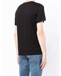 T-shirt à col rond imprimé noir et blanc Emporio Armani